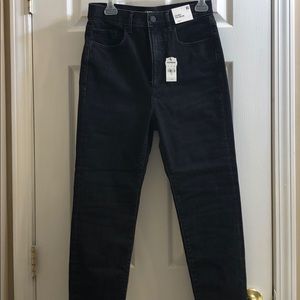 Express slim ankle super high rise jeans